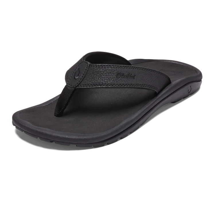 Olukai mens Ohana flip slop sandal 10110-4042 black