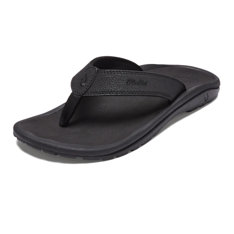 Olukai womens Ohana flip slop sandal 20110-4040 black
