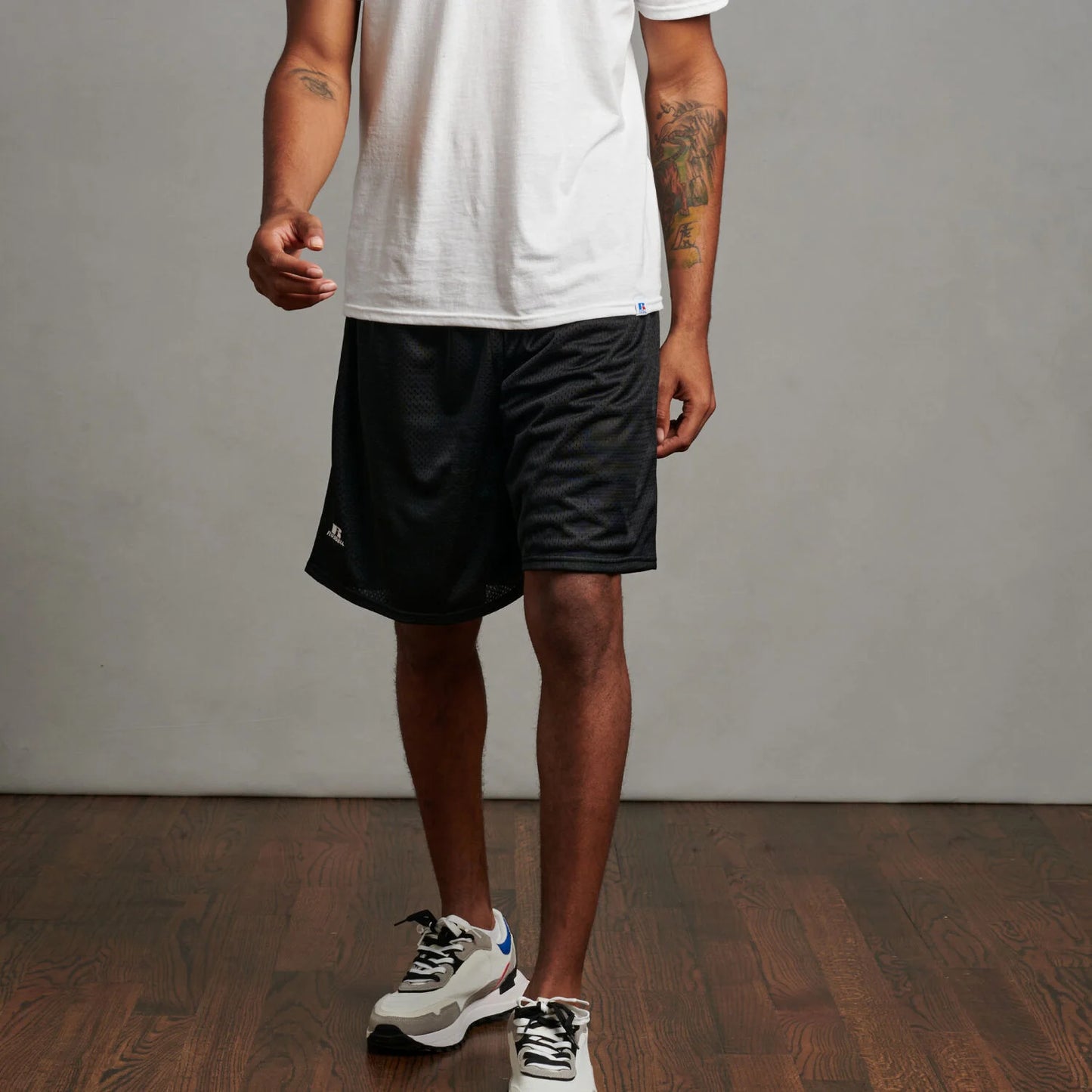 Russell Men’s Dri-Power® Mesh Shorts (No Pockets) 659m black