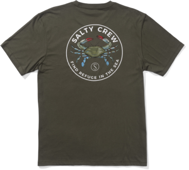 Salty Crew Blue Crabber premium tshirt 20035500 olive