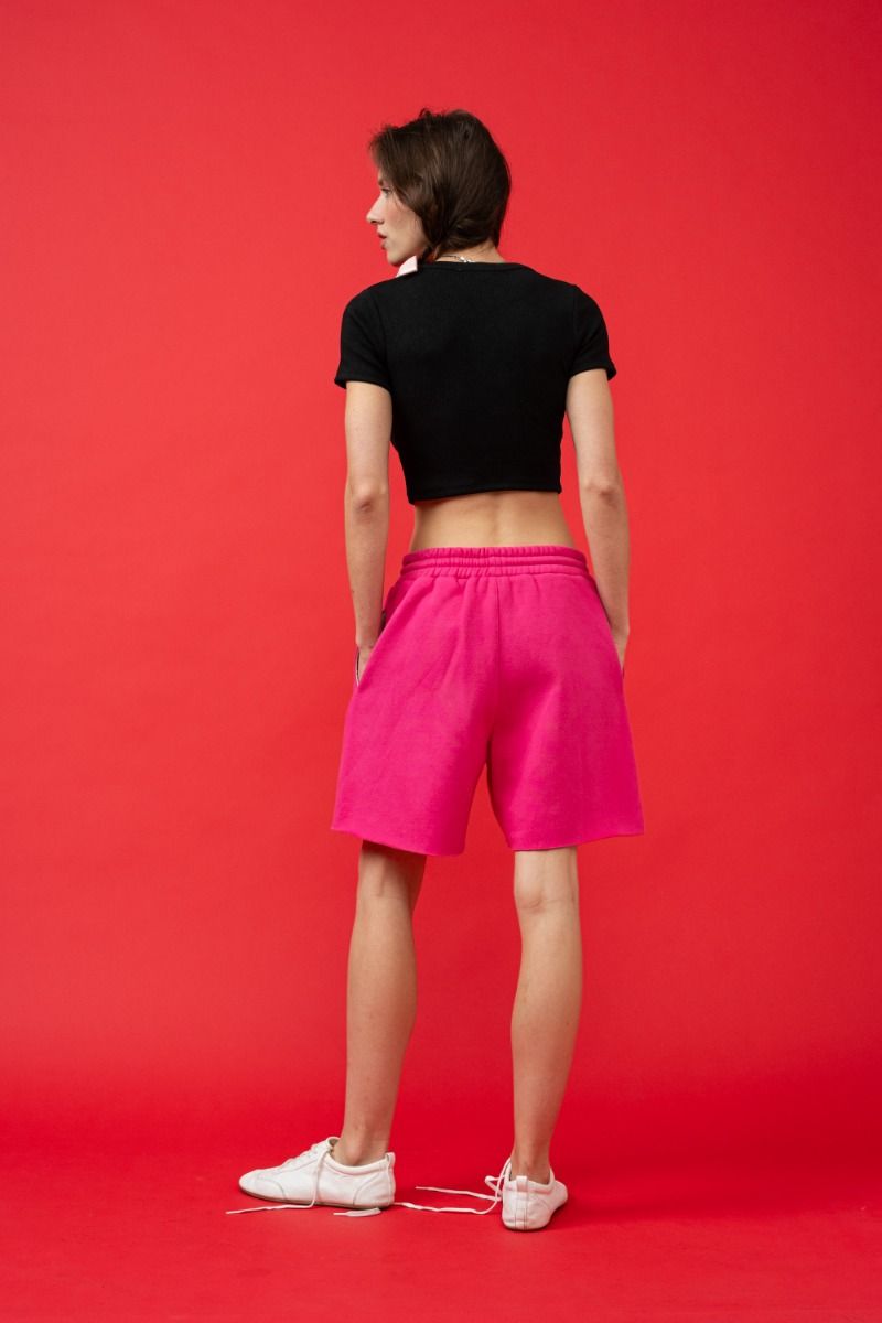 Malibu basic vneck crop top s10461 black