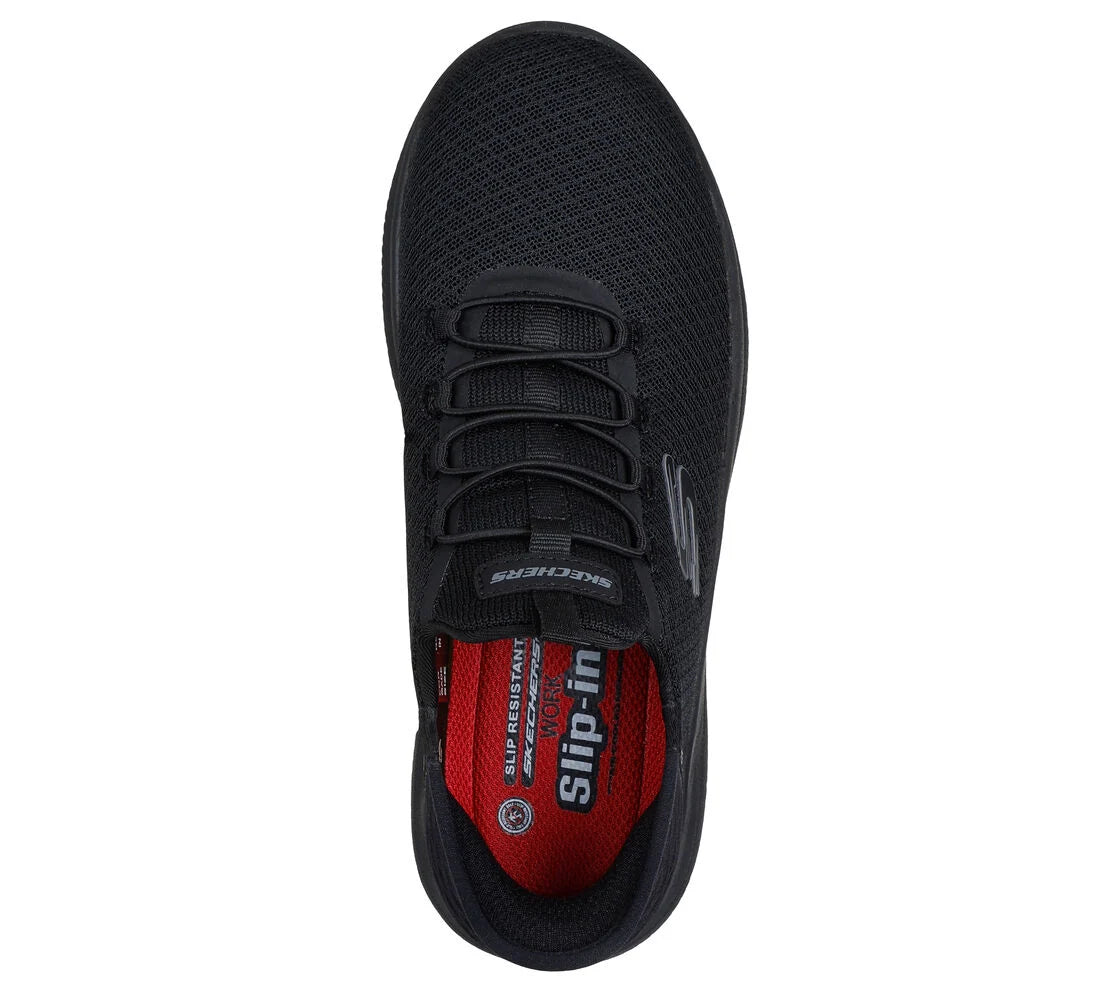 Skechers Slip-ins Work: womens Summits SR - Enslee 108144bbk all black regular and wide width