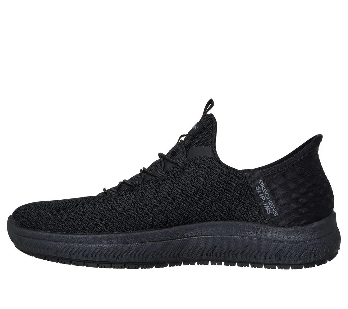Skechers Slip-ins Work: womens Summits SR - Enslee 108144bbk all black regular and wide width