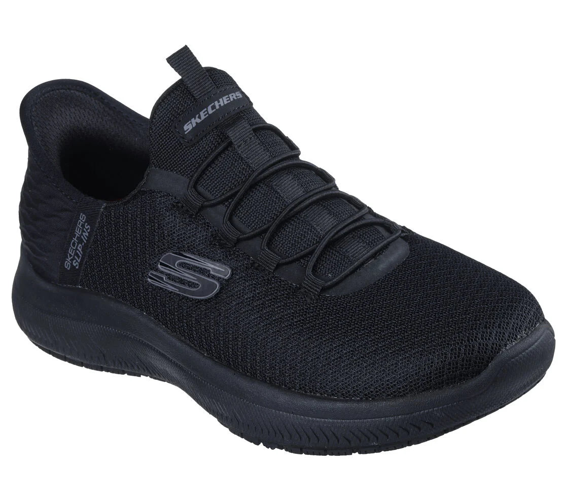 Skechers Slip-ins Work: womens Summits SR - Enslee 108144bbk all black regular and wide width