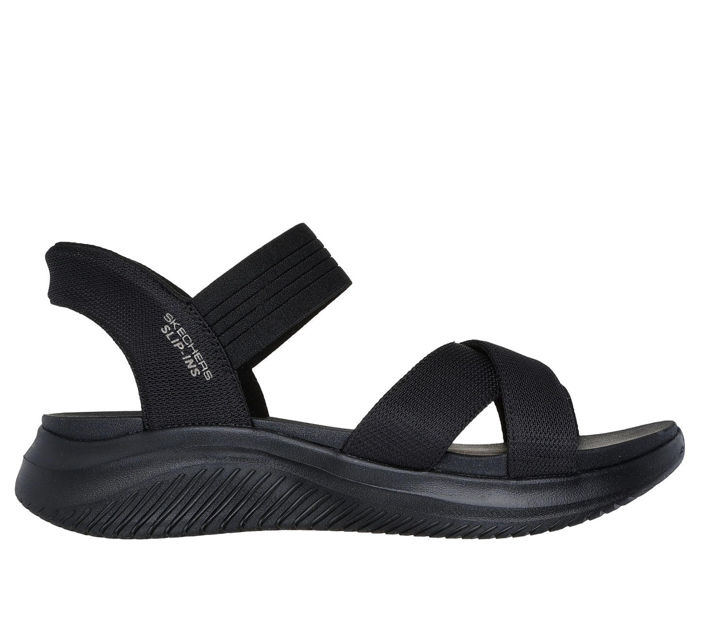 Skechers ultra flex slip in sandal 11997bbk all black