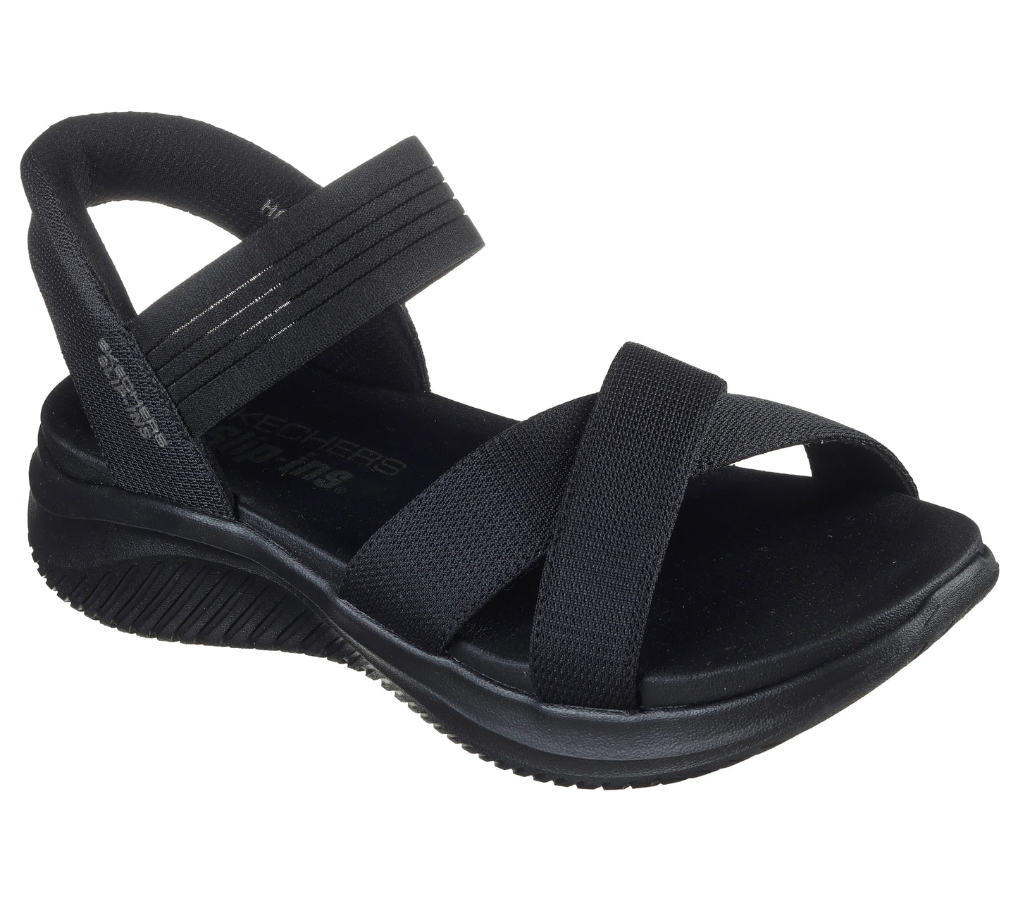 Skechers ultra flex slip in sandal 11997bbk all black