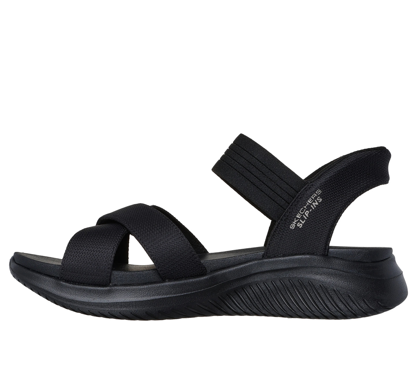 Skechers ultra flex slip in sandal 11997bbk all black