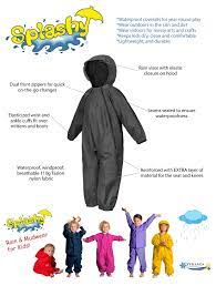 Splashy Waterproof One Piece Rain and Mud Suits for Kids