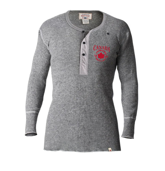 Stanfield SF1328-F2-551-S Men's Strong & Free™ Crest Embroidery Heavy Wool Henley