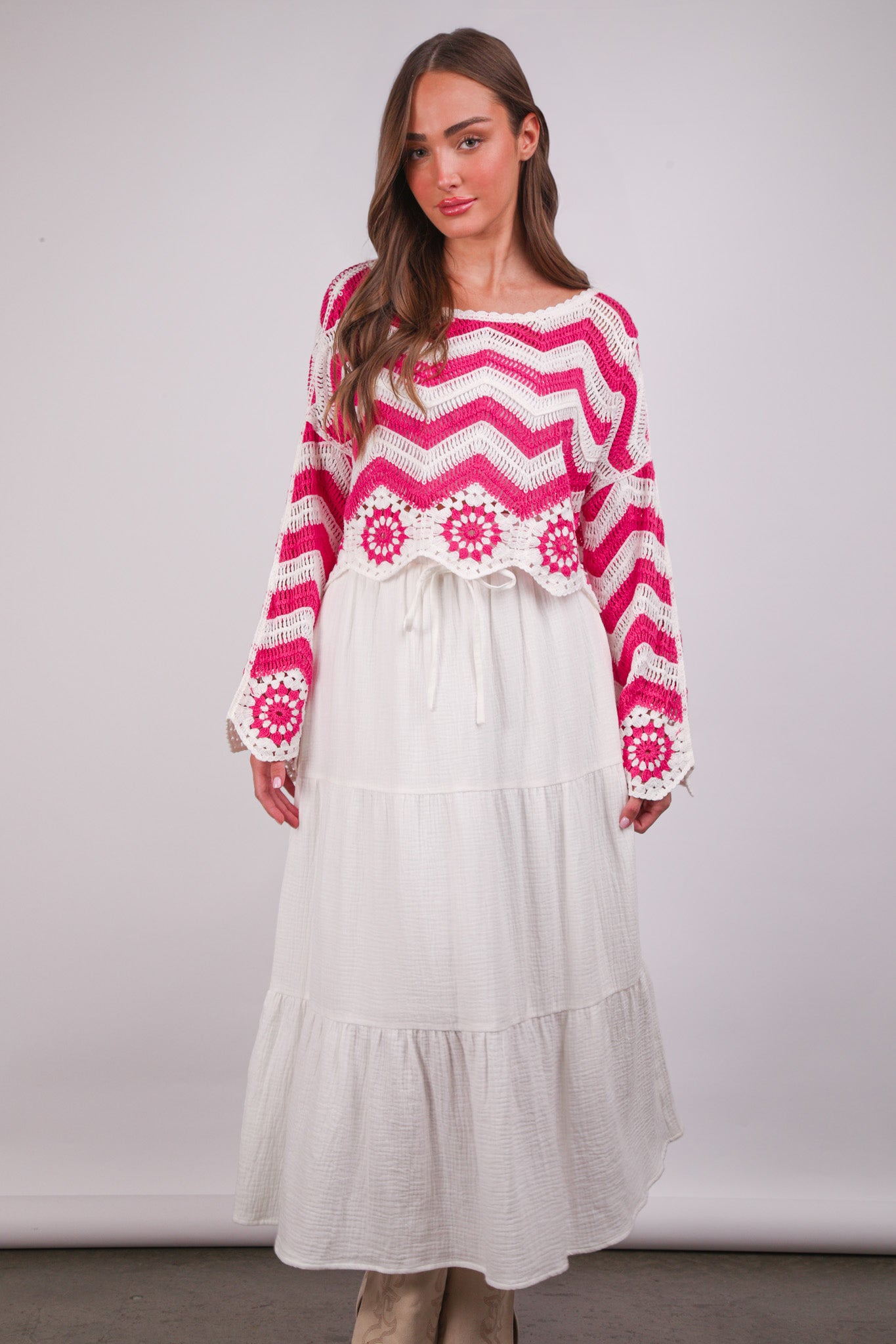 Malibu boho skirt ns50130 white