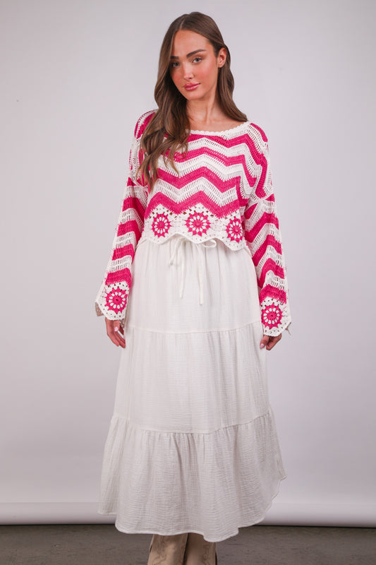 Malibu boho skirt ns50130 white