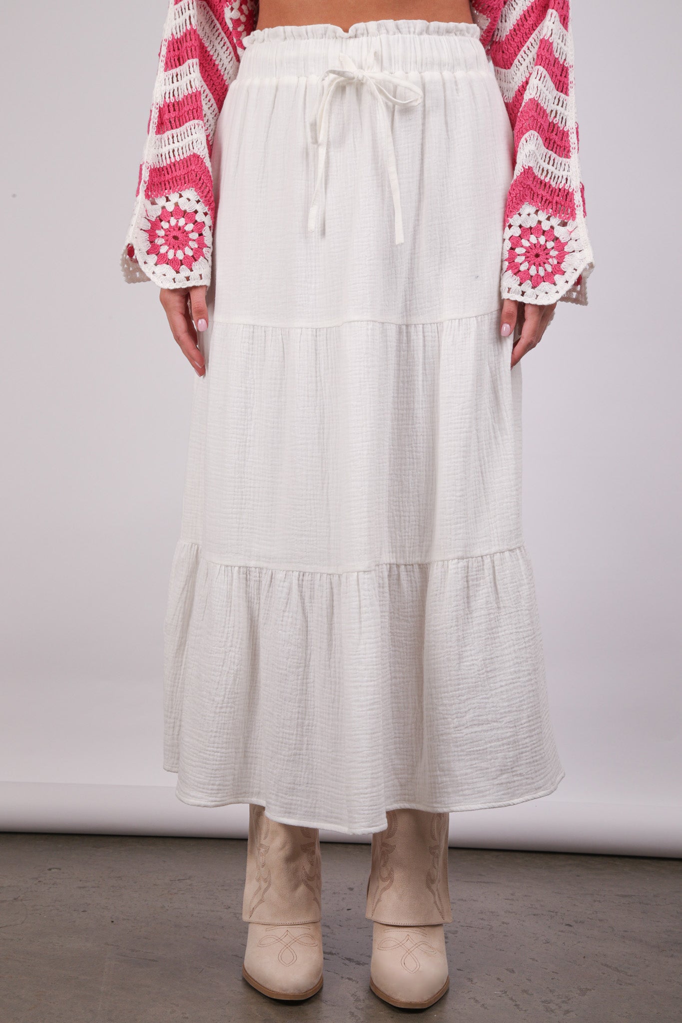 Malibu boho skirt ns50130 white