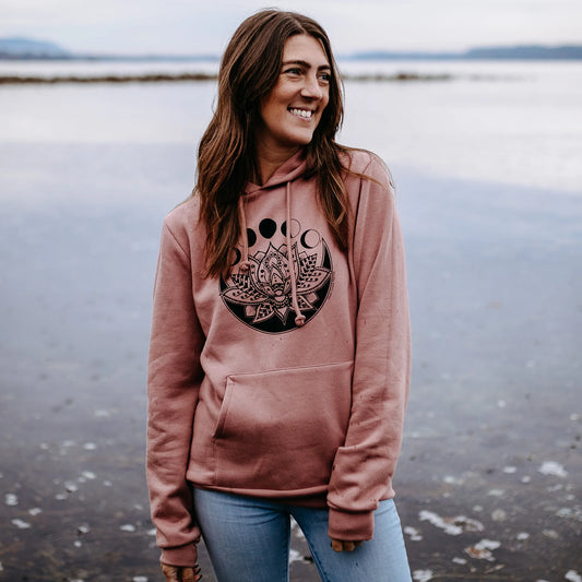 West Coast Karma Lotus Moon Phase Hoody rose