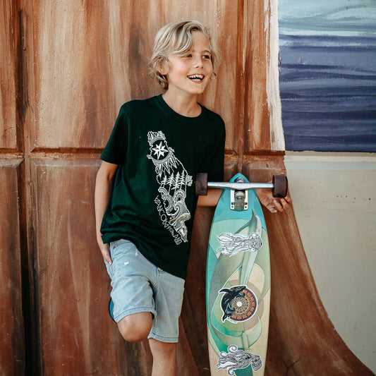 West Coast karma youth  VI  tshirt green