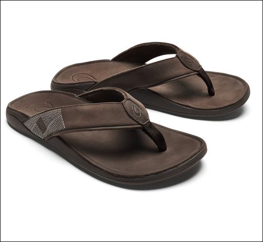 Olukai tuahine sandal 10465-6363 dark wood