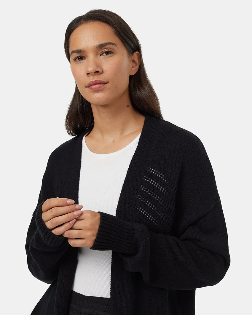 Ten tree highline mid length cardigan tcw6038-0164 meteorite black