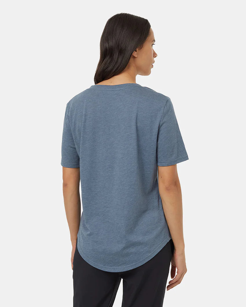 Ten Tree treeblend vneck tshirt tcw2456-3425 blue heathered