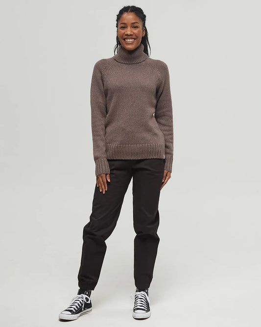 Ten tree highline wool turtleneck sweater tcw5897-3453 dark elkwood heather