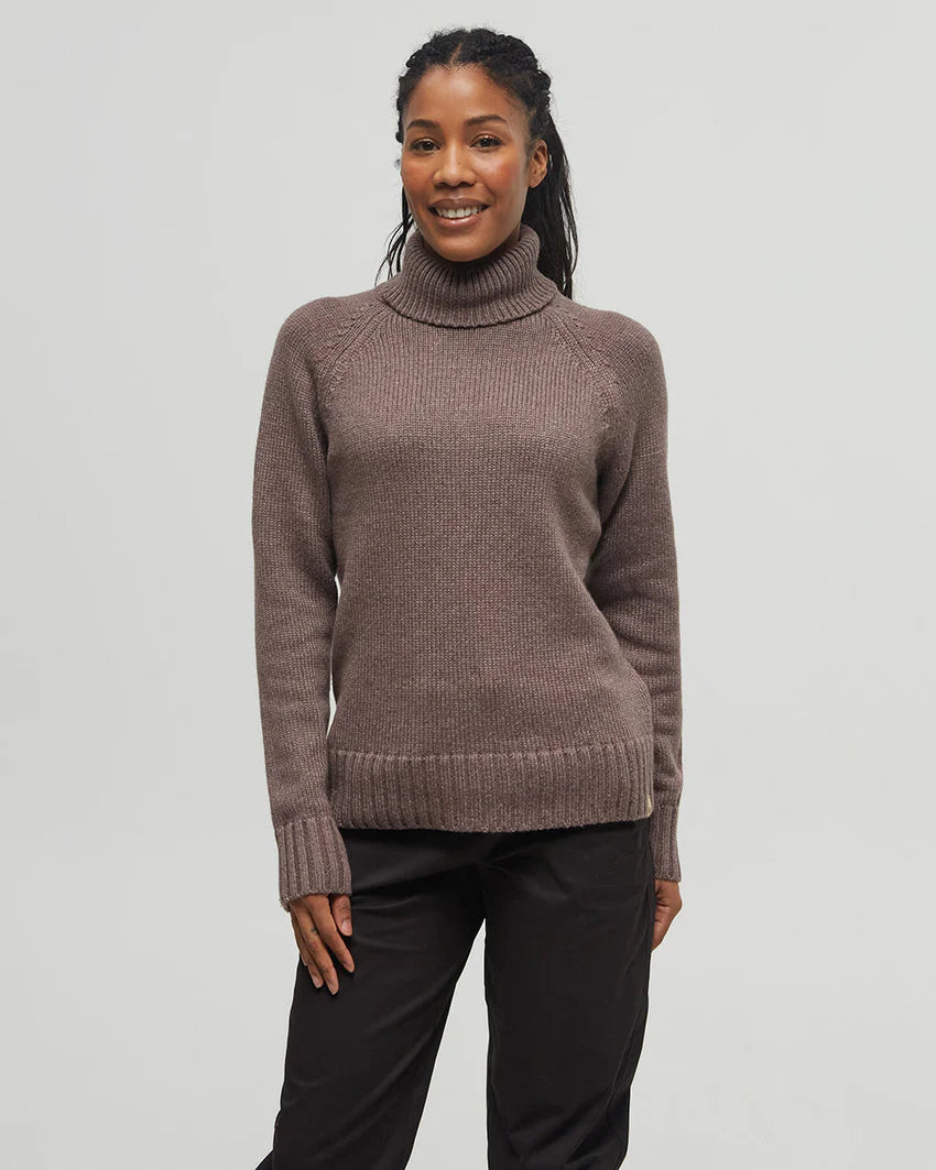 Ten tree highline wool turtleneck sweater tcw5897-3453 dark elkwood heather