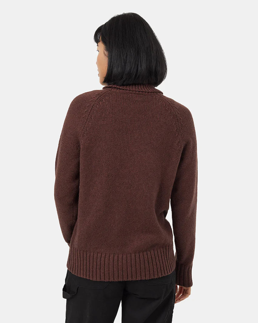 Ten tree highline wool turtleneck sweater tcw5897-3429 deep mahogany heather