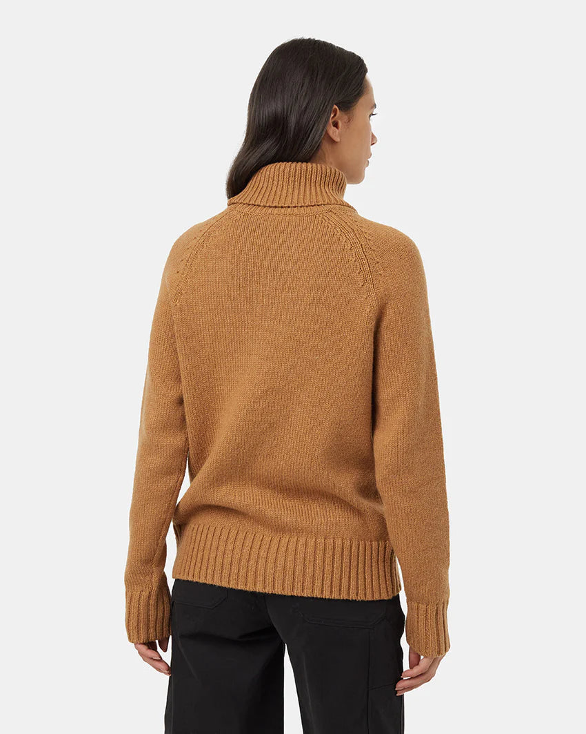 Ten tree highline wool turtleneck sweater tcw5897-3445 camel heather