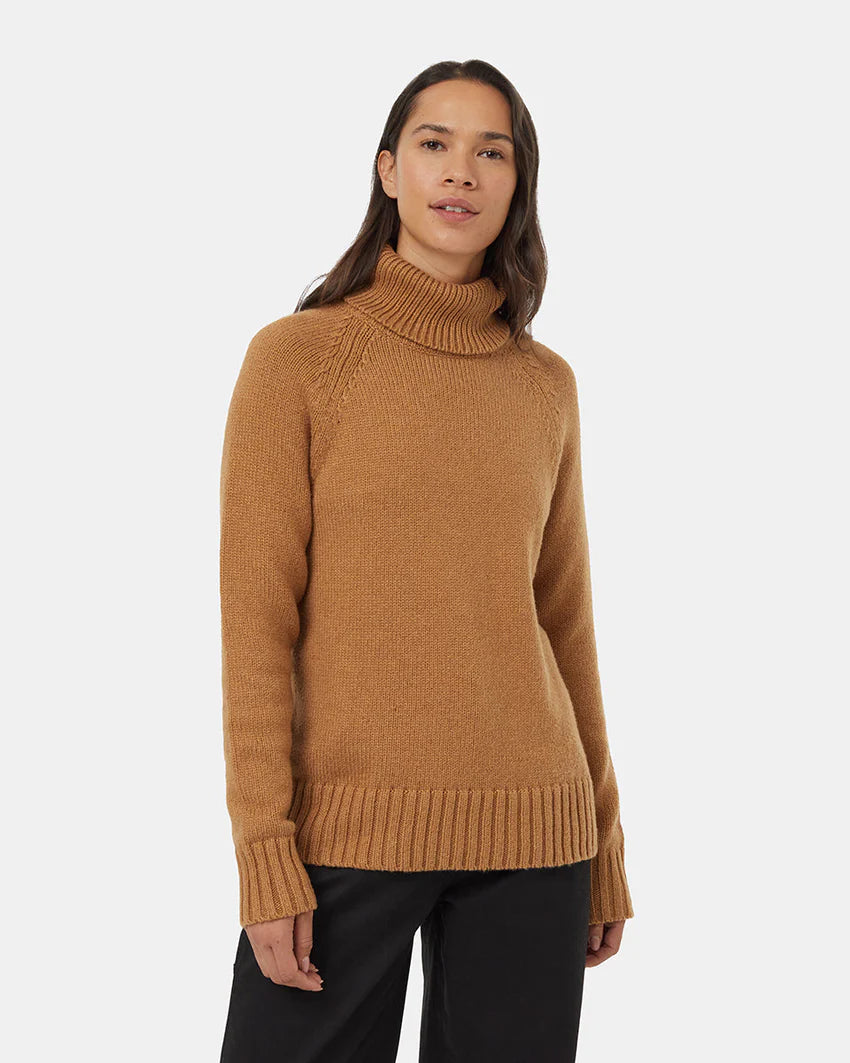 Ten tree highline wool turtleneck sweater tcw5897-3445 camel heather