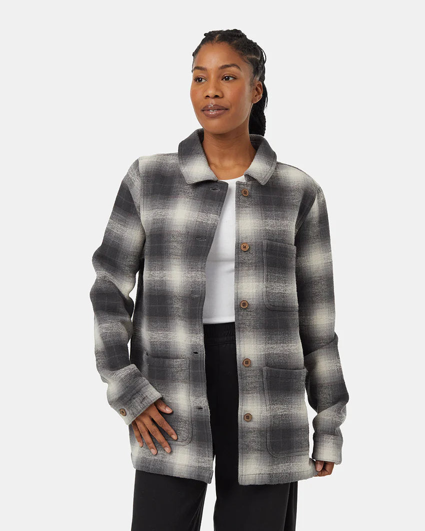 Ten tree flannel utility shacket tcw5551-3575 graphite