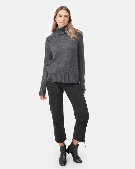 Ten tree highline wool turtleneck sweater tcw5897-0812 dark grey heather