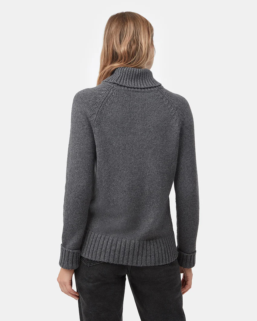 Ten tree highline wool turtleneck sweater tcw5897-0812 dark grey heather