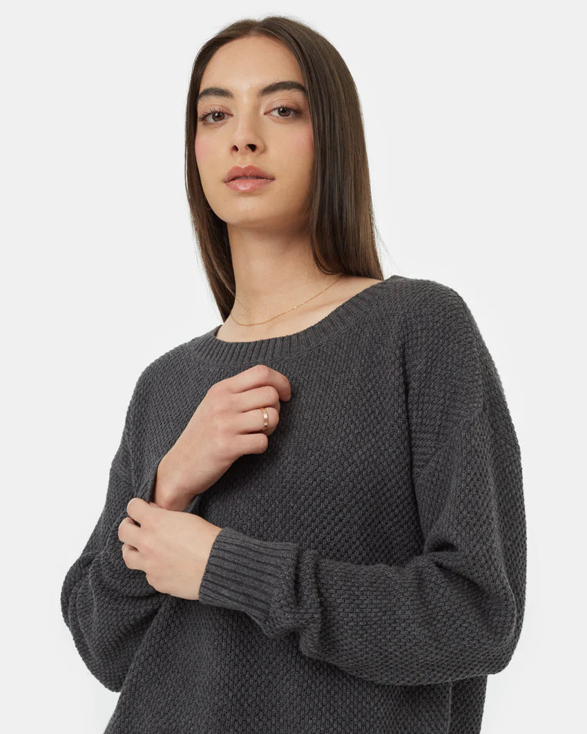 Ten tree highline drop shoulder sweater tcw5914-0812 dark grey heather