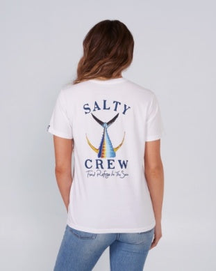 Salty Crew womens Tailed boyfriend tshirt 20035428w white