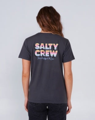 Salty Crew womens Summer Time  boyfriend tshirt 20035638w charcoal