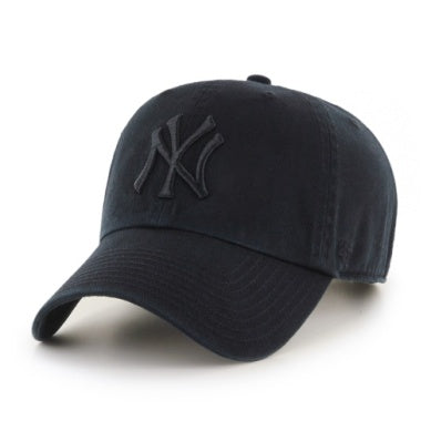 47 mlb clean up cap Yankees black on black 7hargwblkb