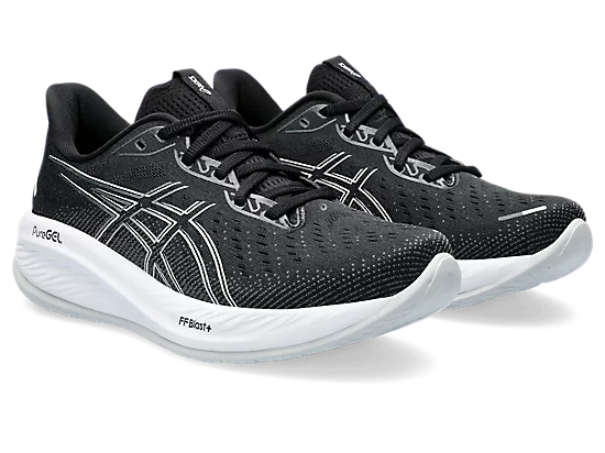 Asics gel cumulus 26 1012b599-002 black & white