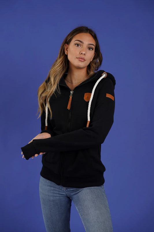 Wanakome Hera Black Zip Hoodie