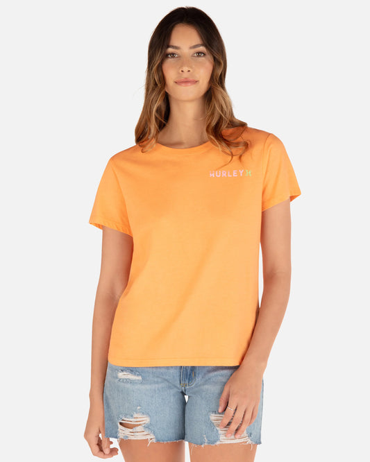 Hurley smile check tshirt hu022k4 orange