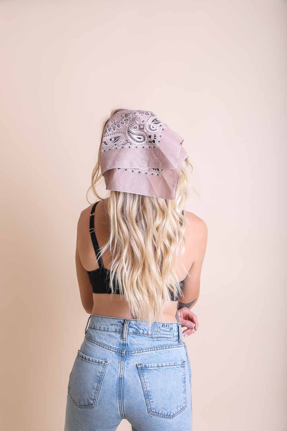 Malibu muted color bandana 4007 dusty rose