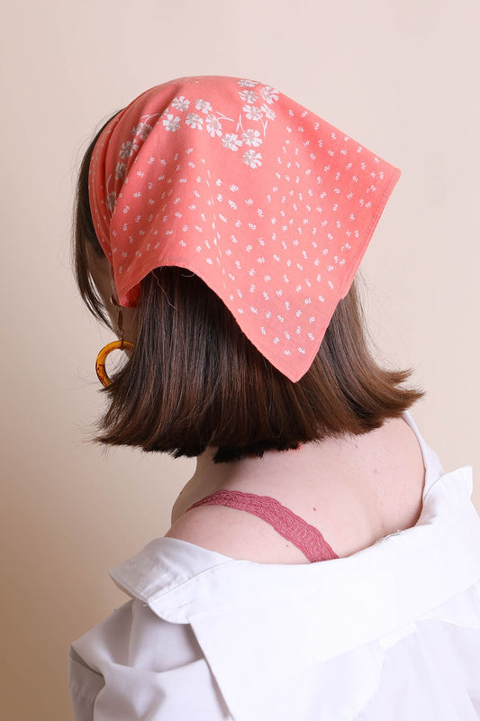 Malibu dot and floral bandana 3914 coral