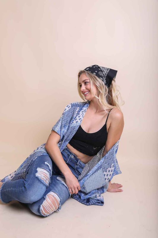 Malibu muted color bandana 4007 black