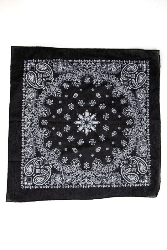 Malibu muted color bandana 4007 black