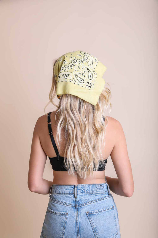 Malibu muted color bandana 4007 lemon