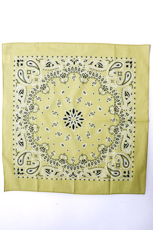 Malibu muted color bandana 4007 lemon