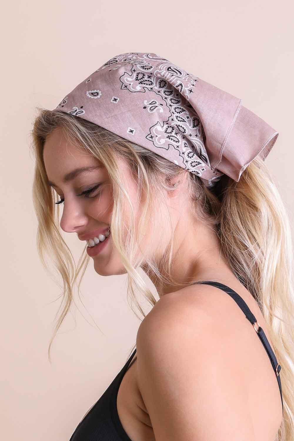 Malibu muted color bandana 4007 dusty rose