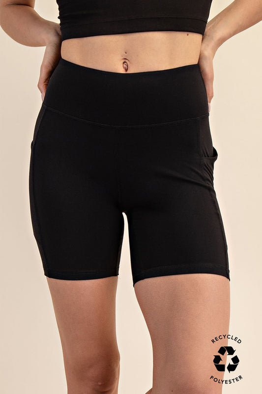 Malibu biker short 6 inch side pocket p6240 black
