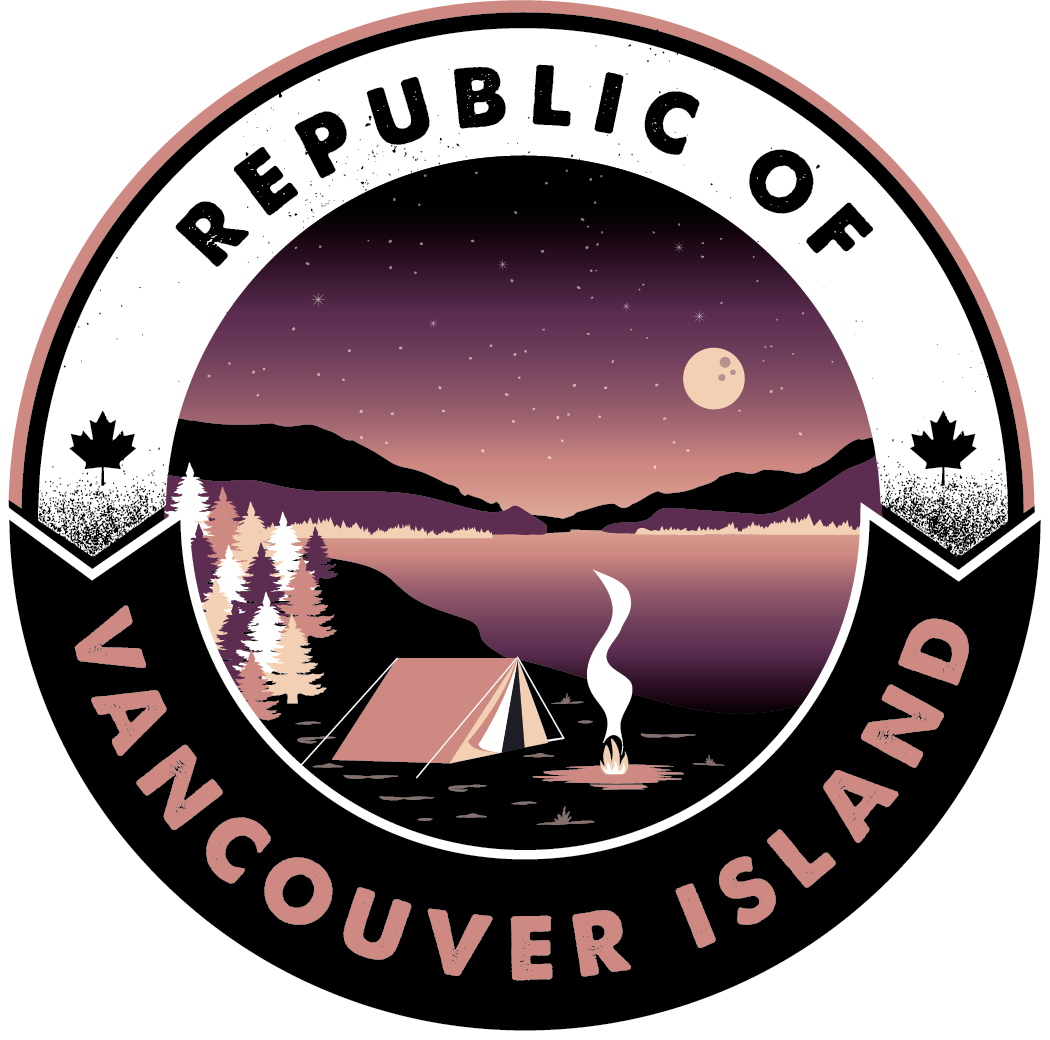 Republic of Vancouver Island Camping Moon sticker