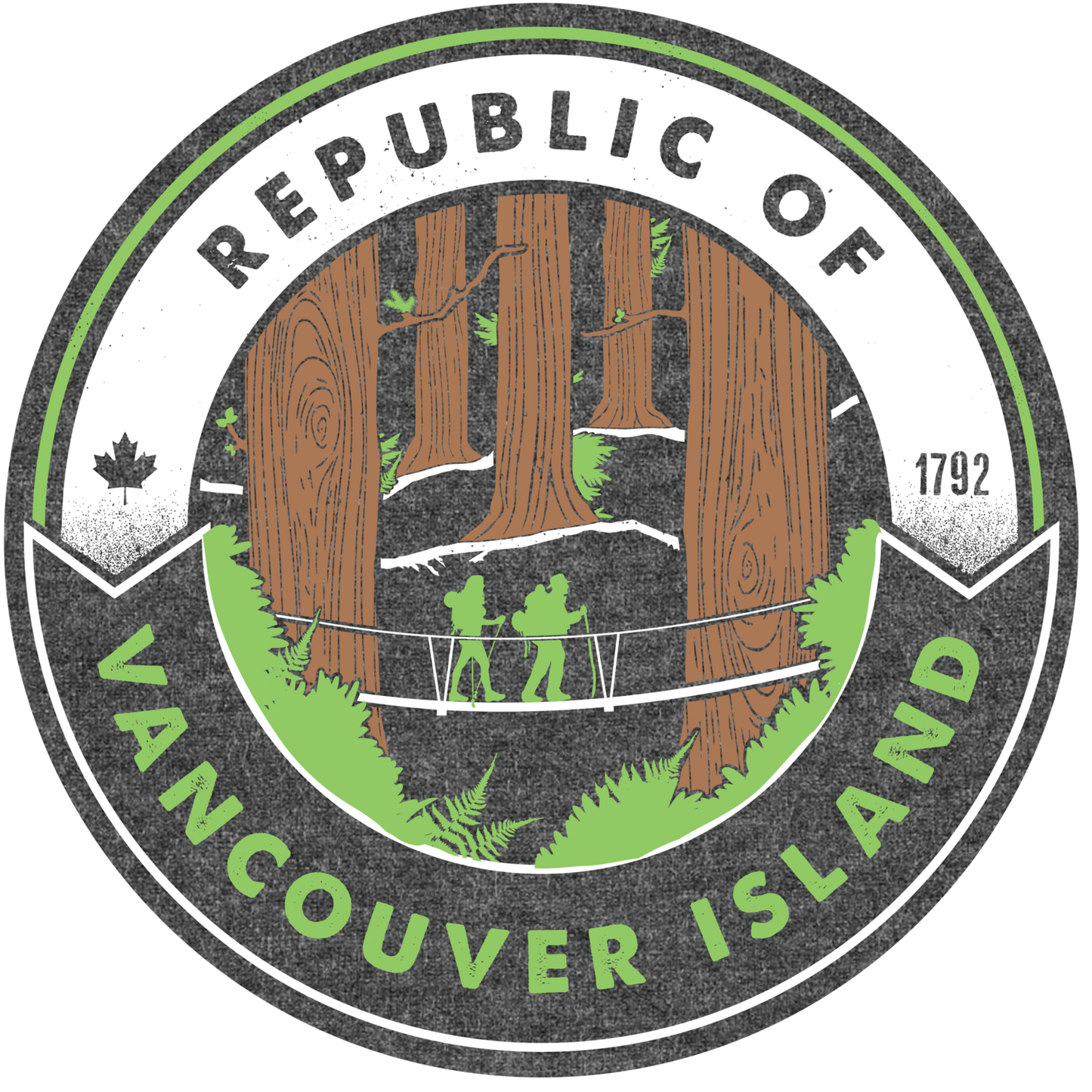 Republic of Vancouver Island Hiker sticker