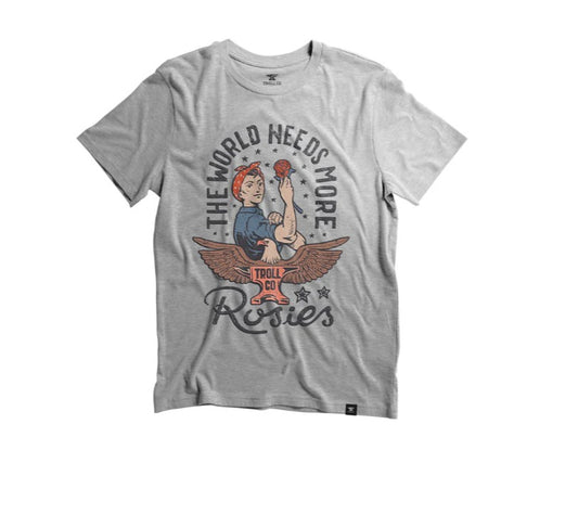 Dirty hands clean money youth rosie tshirt tc2140 grey