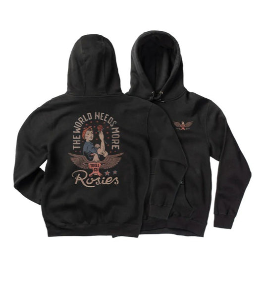 Dirty hands clean money youth rosie hoody tc2141 black