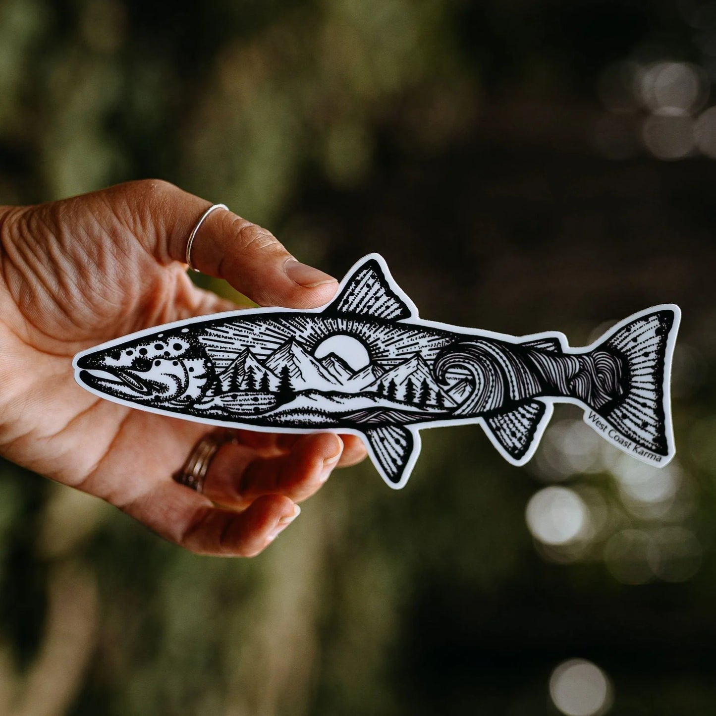 West Coast Karma Salmon Atlantic Sticker