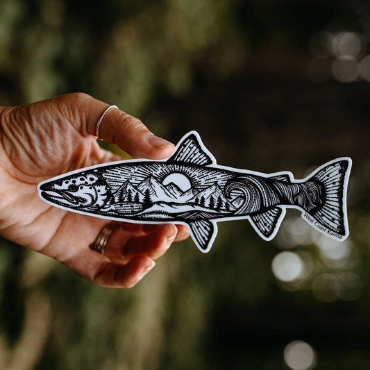 West Coast Karma Salmon Atlantic Sticker